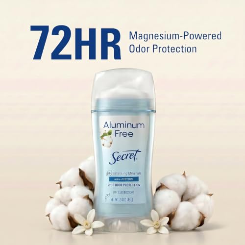 Secret Aluminum Free Deodorant for Women, 48hr Odor Protection