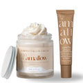 Amallow 100% Grass Fed Beef Tallow Skincare & Lip Balm Set - Whipped Moisturizer for Face & Body (Unscented) + All Natural Tallow Lip Balm (Vanilla Dream)