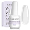 SAVILAND 5-in-1 Clear Builder Nail Gel 15ml for Extensions & Repair, Contains Castor Oil & Vitamin E