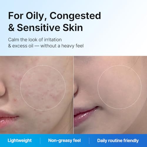 Blue Eraser Calming Serum - LED Vibration Applicator, Tea Tree Leaf Water, Niacinamide + Hyaluronic Acid, Oil Control & Pore-Look Refining, Lightweight Korean Skincare, 0.5 fl oz
