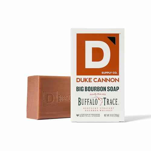 Duke Cannon Supply Co. Extra Large Bar Soap - Men's Natural Bar Soap With A Masculine Scent - Big American Bourbon Scented - All Skin Types - Hydrating Big Brick of Soap - Bourbon,10 oz