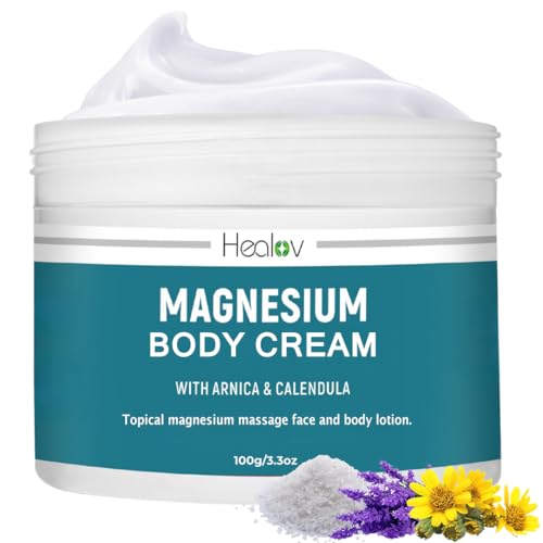 Magnesium Lotion ? Pure Soothing Magnesium Cream for Relaxation, Better Sleep, Muscle Health, Leg & Joint Care ? Topical Magnesium Lavender Butter for Sleep Aid ? Non-Greasy, Safe, Easy to Use