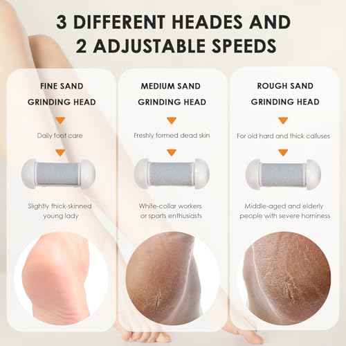 Electric Callus Remover for Feet, 17-in-1 Professional Pedicure Kit, Foot Scrubber Electric Foot File for Hard Cracked Dry Dead Skin, 3 Rollers, 2 Speed, Battery Display