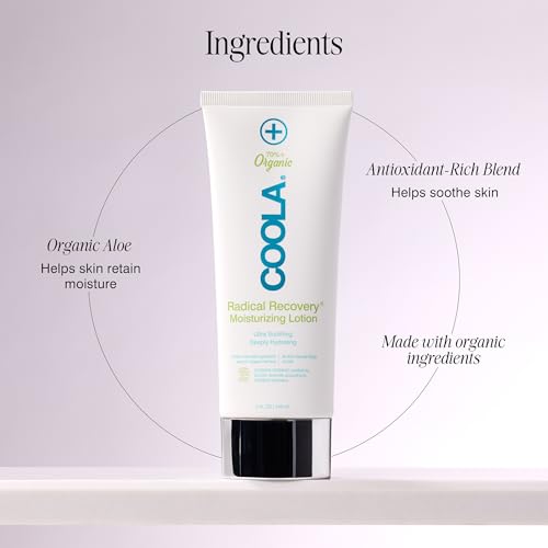 COOLA Organic After Sun Body Lotion with Aloe Vera & Lavender, 5 Fl Oz