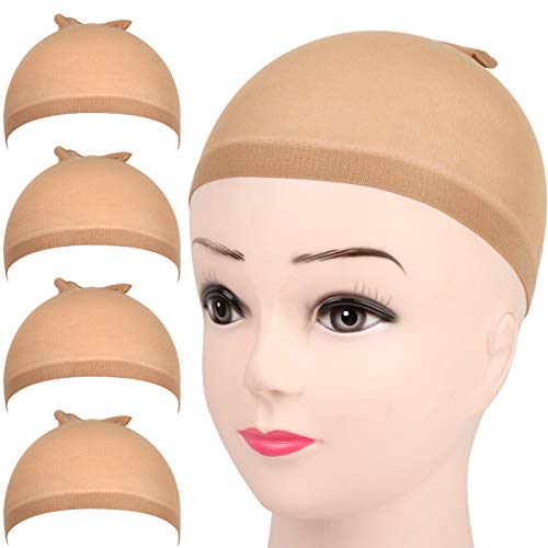 Nylon Wig Cap - Light Brown Stretchy Stocking Cap for Women Men Kids - Variation of Nylon Wig Cap