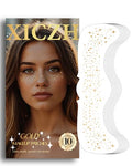 Gold Glitter Face Tattoos Stickers - 10 Pack Festival