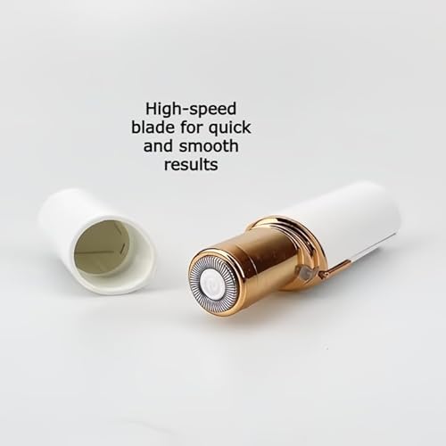 Glowpen Mini Facial Hair Trimmer for Women, USB Rechargeable, Portable Painless Hair Removal Tool, Unisex Face & Lip Grooming Device, White
