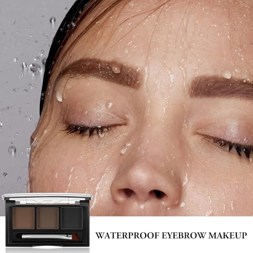3-Color Eyebrow Powder Palette with Brush Applicator