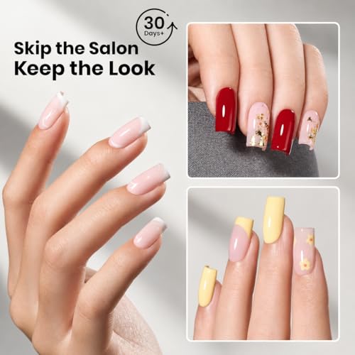 Beetles Tipex Lite Instant Apex Nail Tips Short Square 96 pcs - Salon-Quality DIY Extensions