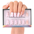 Nail Reformation Press On Nails Kit - Milky White Floral Almonds