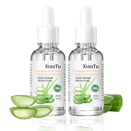 2PCS Aloe Vera Face Serum,Hydrating Facial Serum,Moisturizing Face Serum for All Skin