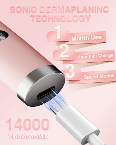 Sonic Dermaplaning Tool for Women - Rechargeable with 3 Speeds & LED