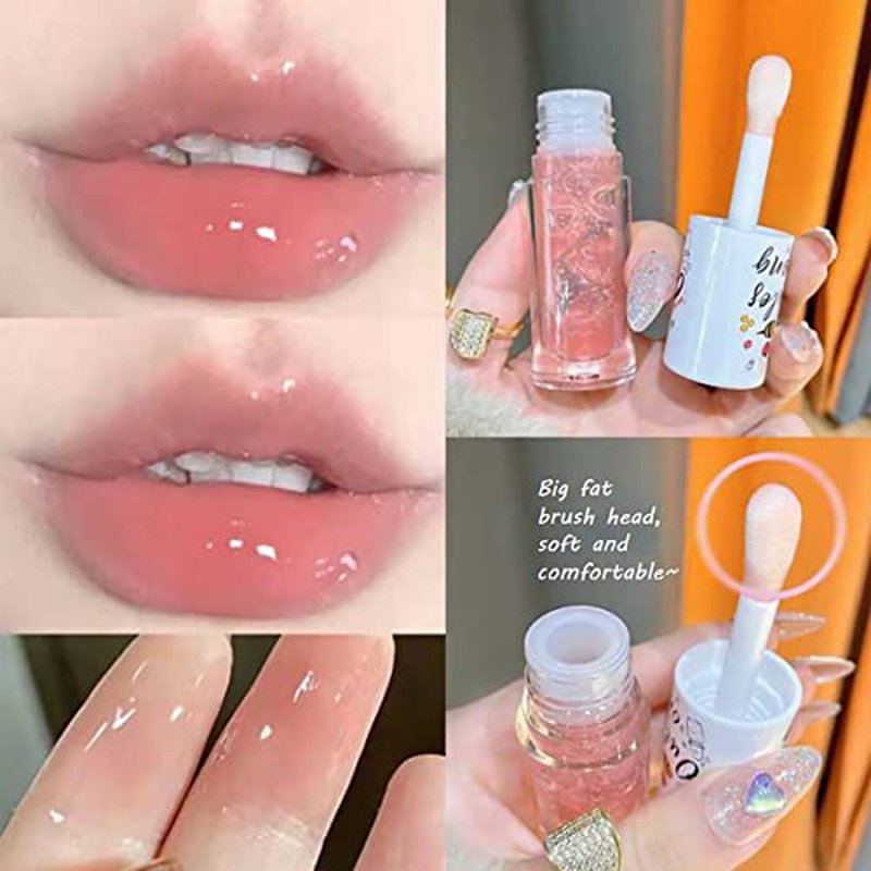 Crystal Jelly Lip Oil - 2Pcs Moisturizing Lip Gloss & Balm