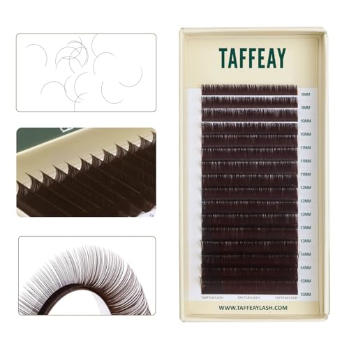 Dark Brown Lash Extensions 0.05mm CC Curl 8-15mm Mixed