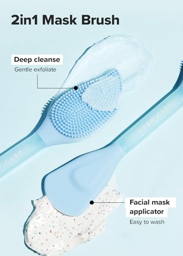 I DEW CARE Silicone Facial Mask Brush - 2-in-1 Cleansing & Applicator