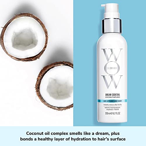 COLOR WOW Dream Cocktail Coconut Infused: Leave in Treatment for Silky, Supple, Frizz-Free Hair - Blow Dry Boost + Heat Protectant