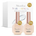 MelodySusie HEMA-Free Gel Top and Base Coat Set - No Wipe Shine, 15ml