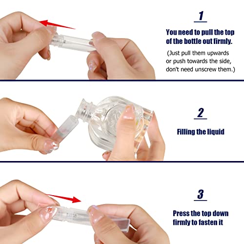 Mini Spray Bottles 10 Pack 5ml - Fine Mist Refillable