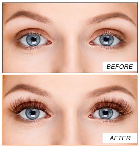 Brown Cat Eye Faux Mink False Lashes - 10 Pairs, Clear Band