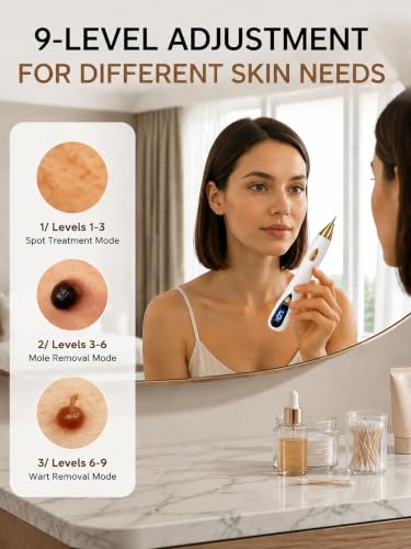 Plasma Skin Tag Remover Pen with 9 Speed Levels, USB Rechargeable