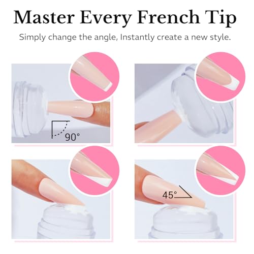 French Tip Nail Stamper Kit - 6Pcs Soft Silicone Nail Art Tool