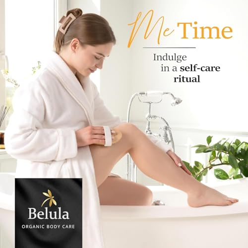 Belula Boar Bristle Dry Brush Set with Face Brush & Gloves