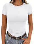 Zeagoo Women's Slim Fitted Crewneck Short Sleeve T-Shirt