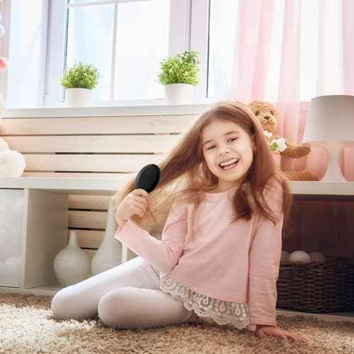 10 Pack Mini Hair Brushes Bulk, Mini Hair Brush Individually Wrapped, Soft Bristles Adds Shine, Scalp Massage and Detangling, Safe for All Hair Types Extensions, Wigs(Bright Black)