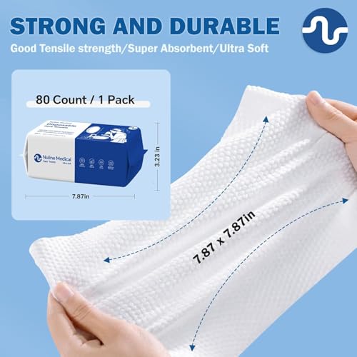 Disposable Face Towel, Biodegradable Facial Towels for Sensitive Skin, Ultra Soft Face Towelette for Women Cleansing, 7.87¡¯¡¯ x 7.87 ¡®¡¯ (2 Packs)
