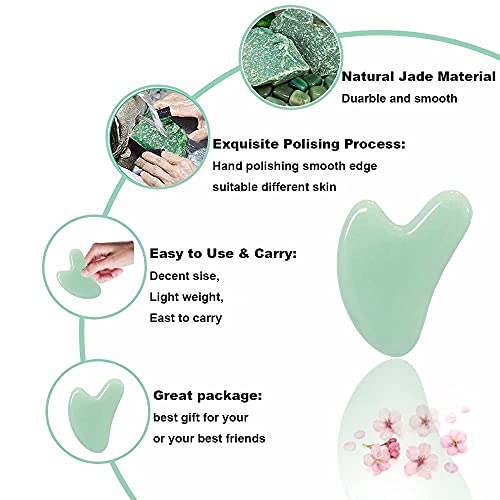 Gua Sha Jade Massage Tool for Face & Body Therapy