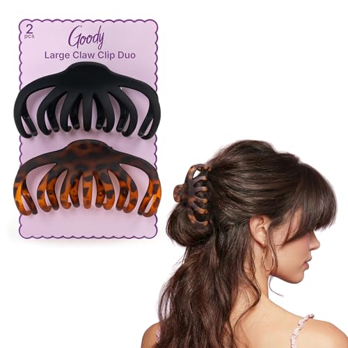 Goody SlideProof Large Octopus Claw Clips for Thick Hair, 2-Pack