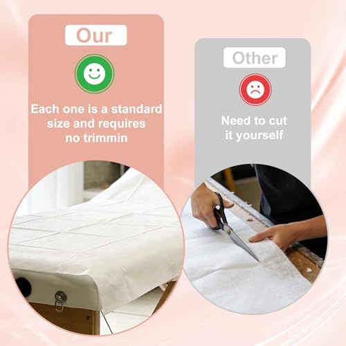 Disposable Spa Bed Sheets 30-Pack - Non-Woven Massage Table Covers (70" x 31")