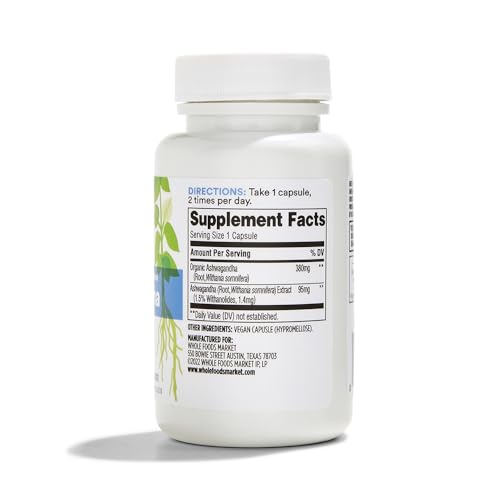 365 Ashwagandha Supplement 60 Vegan Capsules