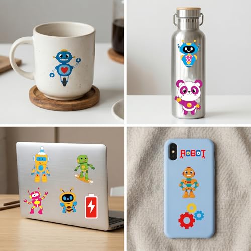 96 Pcs Robot Temporary Tattoos for Kids - Party Favors