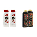 Maja Extreme Moisture Body Lotion and Perfumed Talcum Powder Bundle - 2-Pack 13.5 FL Oz Body Lotion and 2-Pack 7 Oz Talcum Powder