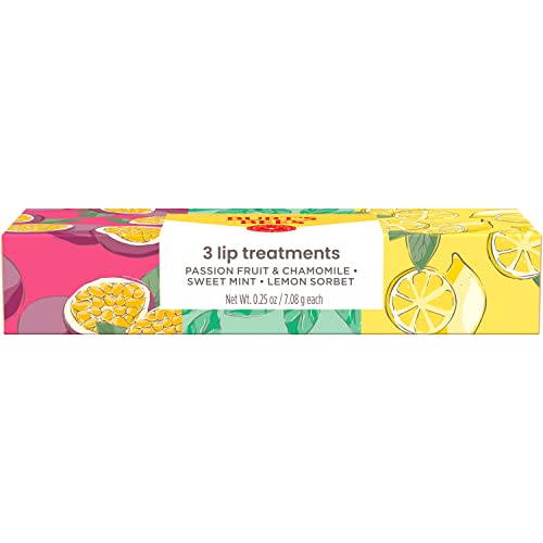 Burt's Bees Lip Mask Set, Mother's Day Gifts for Mom - Overnight Intensive Treatment Revives & Nourishes for All Day Hydration, Passion Fruit & Chamomile, Sweet Mint & Lemon Sorbet
