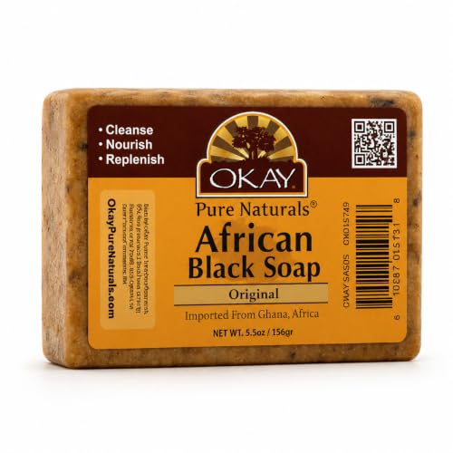 OKAY African Black Soap - Natural Acne & Skin Cleansing Bar