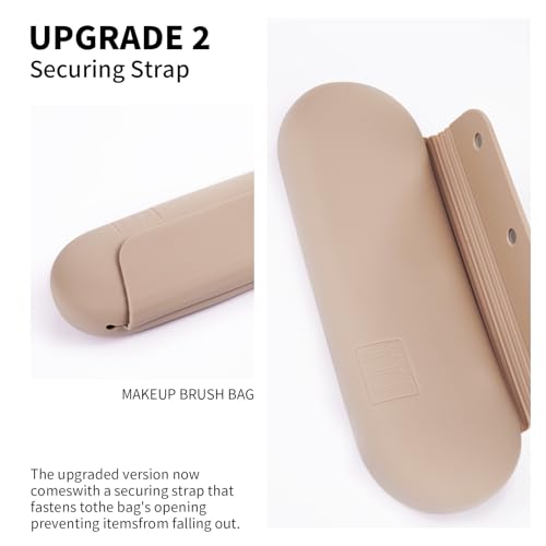 Silicone Makeup Brush Holder Travel Case with Magnetic Closure