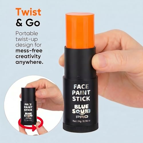 Blue Squid Orange Face Paint Stick - Waterproof XL