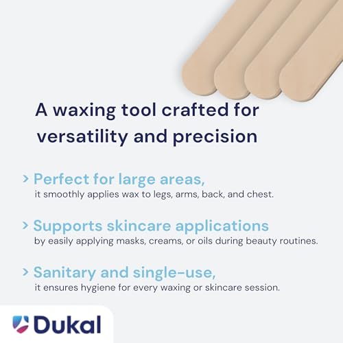 Dukal 3/4" x 6" Wood Applicator for Wax, Makeup, and Lotion - Pack of 100