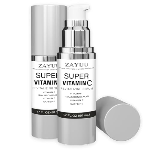 Super Vitamin C Serum 2-Pack ? Hydrating Brightening Face Serum with Vitamin C, Hyaluronic Acid, Vitamin E, Niacinamide & Peptides ? Helps Improve the Look of Uneven Skin Tone, Fine Lines & Radiance