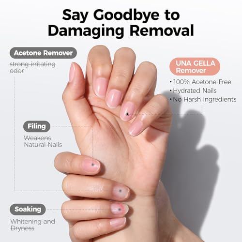UNA GELLA Nail Glue Remover for Press-On Nails, 20ml