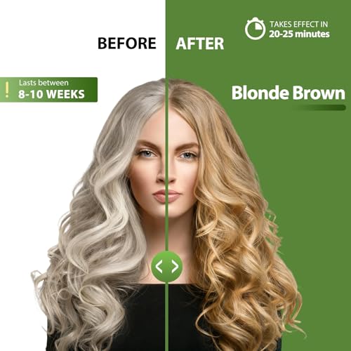 Blonde Brown Hair Dye Shampoo - Gray Coverage, 20 min