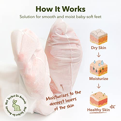 Purederm Exfoliating Foot Peeling Mask for Dry Cracked Feet - 3 Pairs