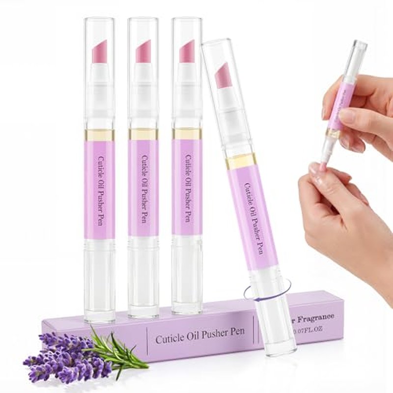 Ceramic Cuticle Remover Pen - Moisturizing Nail Pusher Tool (4 Pcs)