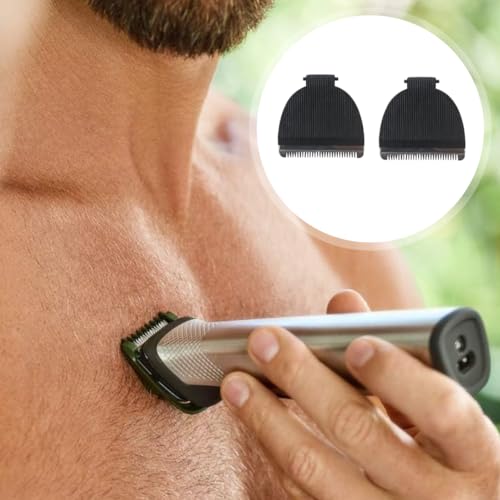HaeKap 2-Pack Ceramic Replacement Blades for Meridian Grooming Trimmer - Compatible Body Trimmer Parts