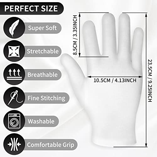 Sibba Touch Screen Cotton Moisturizing Gloves for Dry Hands - 2 Pairs