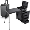 Joligrace Rolling Manicure Table with 5 Drawers - Foldable Nail Desk