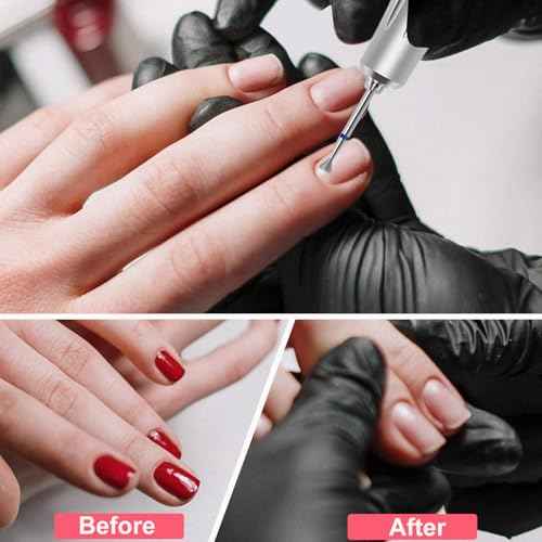 Cuticle Clean Nail Drill Bit, 3/32" Russian Diamond Nail File bits, Safety Carbide Under Nail Cleaner for Cuticle Dead Skin Nail Prepare, Overflow Gel Polishing (Medium)