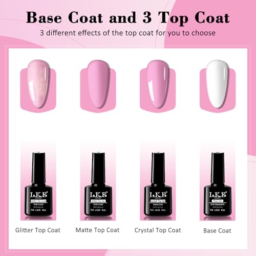 Gel Nail Polish Kit with UV Light, 36 Colors Nail Polish Set with Base and Matte&Glossy Top Coat Soak Off All Season Gel Nail Set Manicure Tools Gift for Women (36 Colors 02)